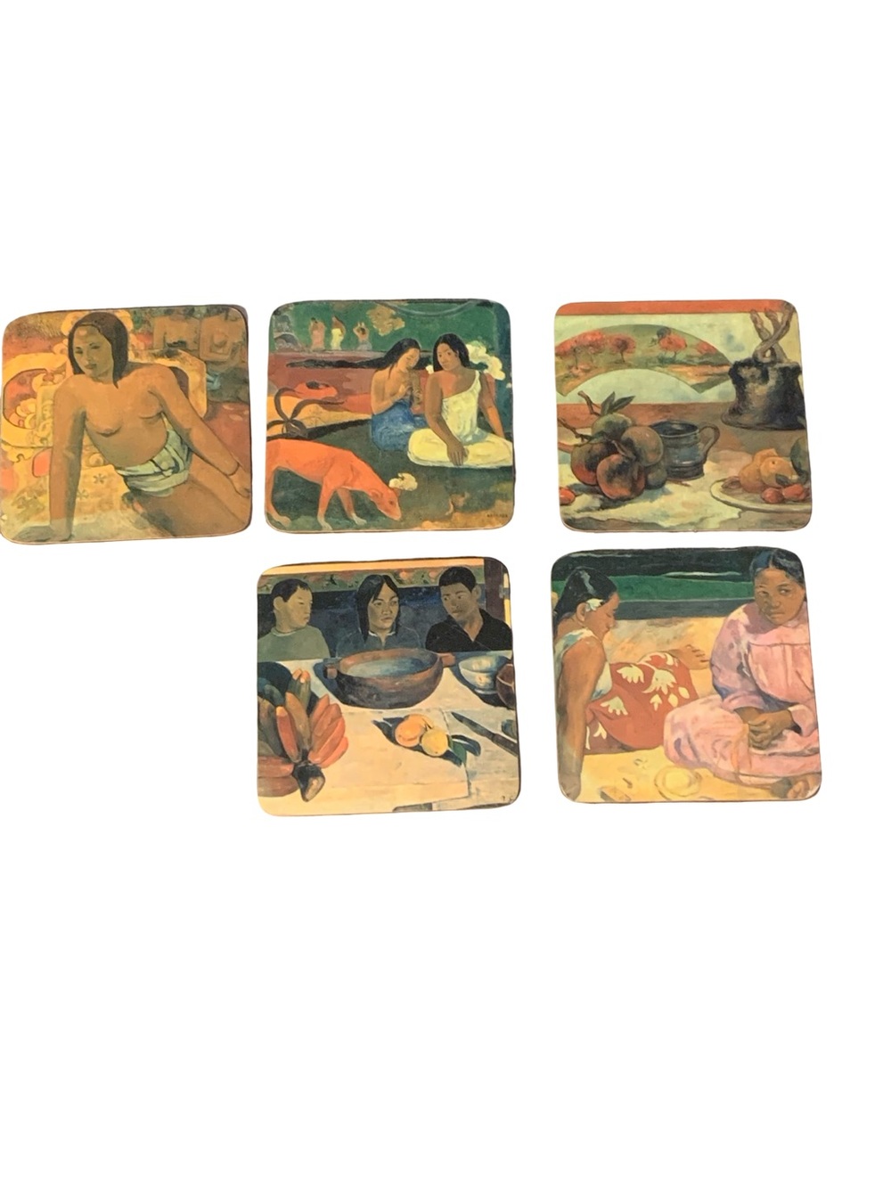 Paul Gauguin Cork-Backed Drink Coasters Set Of 5